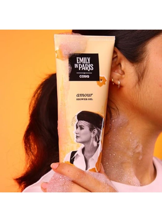 CosIQ Cos-IQ Emily In Paris Camille’s Amour Shower Gel for Women, 24/7 Shower Fresh with Long Lasting Scent | Glowing Skin, Paraben Free & 100% Soap Free | Floral Fruity Gourmand Scent | 200ml (Pack of 1) - Image 3